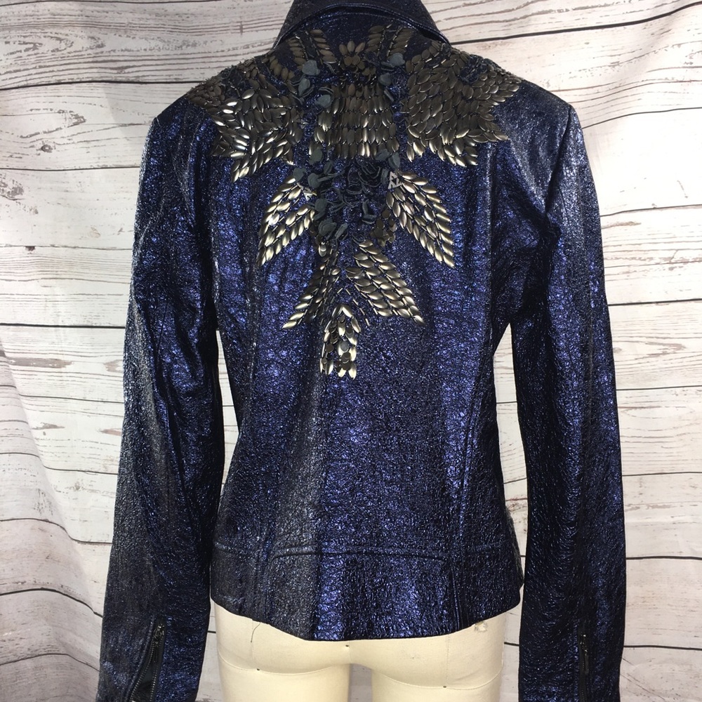 Elie tahari real genuine leather with embellishmen…